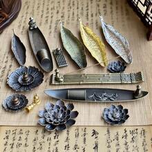 CHIGO 1个优雅莲花造型香炉（带烟灰缸） - 优雅的香薰配件，适用于家居和办公室，营造氛围，是瑜伽、冥想和放松的理想之选，香炉，香座，母亲节，复活节，礼物 - 彩色 - 查看 9