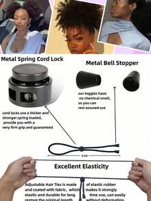 2 chiếc dây buộc tóc điều chỉnh được cho kiểu tóc búi Afro, tóc đuôi ngựa, kiểu tóc xoăn - Dây buộc tóc cơ bản cho phụ nữ và bé gái, phụ kiện tóc, dây chun buộc tóc, dây buộc tóc bằng cao su, phụ kiện buộc tóc, phụ kiện ngày lễ, lễ hội, tiệc tùng. - Nhiều màu - Xem 4