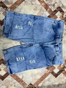 Men's Jeans - Blue and White - View 2