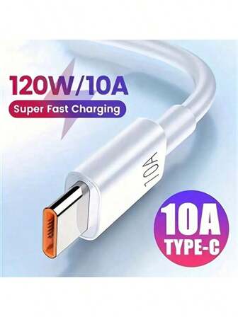 Cable de carga rápida C-C 120W 10A, cable de datos de carga rápida que admite PD, interfaz TYPE C TO TYPE C para Samsung, 15 Series, 8/8 Pro, MacBook, iPad y dispositivos Redmi