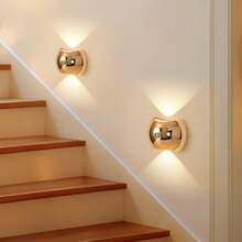 LED Smart Motion Sensor Wall Light, Wireless LED Wall Lamp, Battery Powered Night Light, Rotatable, Easy Installation, Adjustable Color Temperature And Brightness, Suitable For Corridor, Bathroom, Bedroom, Kitchen, Cabinet, Stairs, Entrance, Bedside, Table, Wardrobe, Home Decor, Living Room - Multicolor - View 9