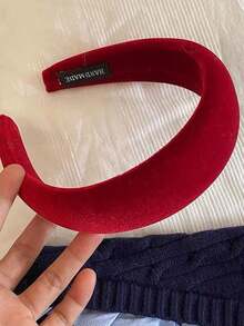 1pc Fashionable Velvet Wide-Brim Headband, New Vintage Headpiece, High-End Hair Accessory For Autumn/Winter ,Hair Band ,Diadema ,Hair Hoop Head Accessories