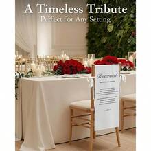 Wedding Reserved Chair Signs U2013 15x 53 Inch Memorial Sign Chairs In Loving U2013 Wedding, Engagement, Or Heaven Tribute Keepsake - Yêu trong tim - Xem 5
