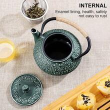 Cast Iron Teapot Japanese 30.5 OZ, Tea Kettle Pot Stove Top, Tea Pot With Stainless Steel Infusers Loose Tea, Boiling Hot Tea, Mothers Day Gifts From Daughter/Son Blue - 綠色 - 查看 5
