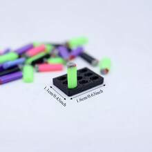 Bộ 10 bật lửa mini và đế - Bật lửa mini chân thực có đế PLA, 9 bật lửa mini (Màu sắc: Hồng/Tím/Xanh lá/Xanh dương/Đen), Thích hợp cho mô hình nhà búp bê thu nhỏ, mô hình tàu hỏa và búp bê - Đạo cụ nhập vai cảnh ngọn lửa mini 9 bật lửa [Màu ngẫu nhiên] + 1 đế - Nhiều màu - Xem 4