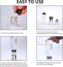 MUB Perfume Travel Refillable Atomizer Bottle 5ml Glass Overmolding Unique Top-Filling Leak-Proof Spray Bottle Atomizer Sprayer Perfume Cologne Travel Size Empty Pocket PortableIns-StyleAesthetic,Portable Fragrance Container ,Travel-Friendly Scent Storage - 1 - Xem 9