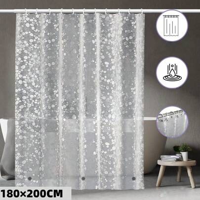 3D Com ímã Cortina de Box para Banheiro c/ ilhós Anti Mofo Resistente Alta Qualidade 100%PVC 2mx1,8m
