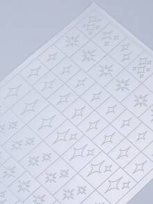 2 Sheets Airbrush Stencils Nail Stickers Irregular Pentagram Star Four-Pointed Star Hollow French Nail Art Sticker Decals Printing Templates Stencil Tool Manicure Tips Decoration Nail Supplies