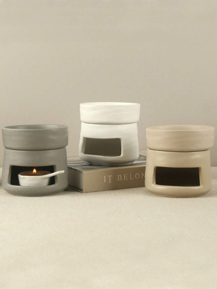 现代简约欧式陶瓷香薰扩香器 | 优雅烛台及精油扩香器（不含烛台）