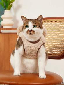 PETSIN O singură bucată O vestă de pluș pentru câini și pisici în stil japonez și coreean de pluș Ursuleț de pluș