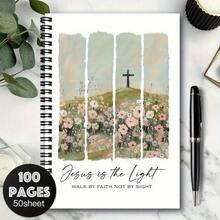 One Christian Spiral Notebook. Jesus Is the Light.