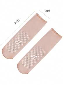10 Pairs/Pack Women's Anti-Slip Silicone Gel Dots Sheer Socks, Ultra-Thin Seamless Anti-Slip Toes Crystal Stockings For Summer, Short Ankle & Mid-Calf Length, 5d Anti-Hook, Steel Wire, Nylon, Ice Silk, Invisible Socks, Mask Socks, Fall - Black - View 9
