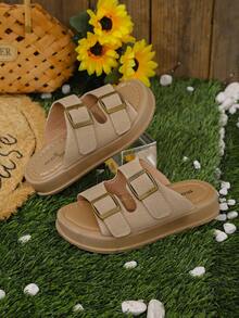 1 Pair Kids Slippers, Boys/Girls Fashion Summer Slippers, Soft Bottom Non-Slip, Slip-On Beach Sandals