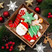 6件套圣诞饼干模具，不锈钢饼干切割模具，圣诞树、雪人、糖果J、麋鹿、雪花饼干模具，蛋糕烘焙，翻糖工具，厨房烘焙模具，圣诞礼物饼干模具，圣诞饼干切割器，圣诞饼干，圣诞模具，圣诞饼干模具套装，姜饼屋，拐杖糖，圣诞食品，烘焙工具和设备，蛋糕烘焙配件，蛋糕装饰配件，蛋糕模具 - 銀色 - 查看 8