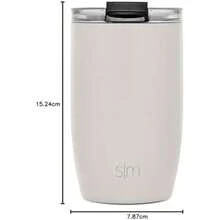 Taza de Café para Viajes con Tapa Abatible | Taza de Café Helado de Acero Inoxidable Aislada | Regalos para Mujeres & Hombres | Voyager Colección | 350ml | Lavender Mist(355ml Abedul de almendras) - Multicolor - Ver 8