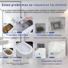 Limpiador de desagües de alta resistencia de 500 ml, color naranja, potente para destapar tuberías de cocina y baño, fácil de usar, para sistemas sépticos. - Líquido - Ver 7