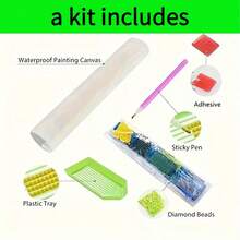 5D Full Drill Diamond Painting Art Set (Unframed), Size 11.8*15.8 Inches. Suitable For Beginners And Hobbyists DIY Mosaic Stress Relief Craft, Applicable For Dorm, Home, Office Wall Decor. Suitable As Christmas Gift For Family And Friends - Multicolor - View 4