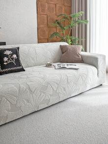 1pc Jacquard Solid Color Stretch Full Coverage Sofa Cover, Minimalist Style Pet-Friendly Anti-Slip Anti-Dirty Anti-Scratch, Suitable For All Seasons, Machine Washable, Holiday & Home Decor Sofa Protector - Light Grey - View 7