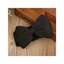 1Pc Bow Girdle For Women Butterfly Elastic Waistband Ladies Coat Dress Decorative Strap Fashion Wide Belt Female Slim Corset Halloween Summer, School Fall, Autumn, Halloween - 黑色 - 查看 3