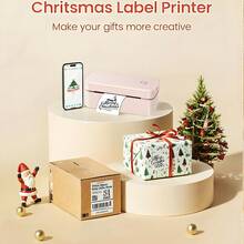 Marklife X4 Bluetooth Wireless Thermal Label Printer, Suitable For Logistics, Postal, Maritime And Air Transport, Personal Design, Clothing Labels, Food Labels, Etc. Compatible With Android, Apple And Windows Systems, Comes With 100 Sheets. Valentine's Day Gift - EU C Type Plug(220-240V) - View 10
