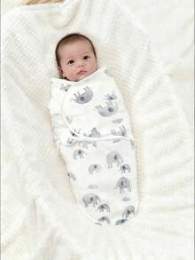 1件装新生儿襁褓毯，0-3个月婴儿襁褓，新生儿包巾，可穿戴婴儿毯，婴儿襁褓包裹，方便更换尿布的襁褓，婴儿可穿戴毯，婴儿襁褓 - 無帽蝴蝶裎裹巾巾 - 查看 11