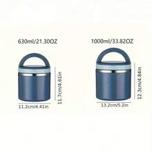 1pc Stainless Steel Insulated Lunch Box, Large Capacity, Portable Food Container, Student Bento Box, Breakfast Cup, Keeps Food Warm In Winter - Multicolor - View 7