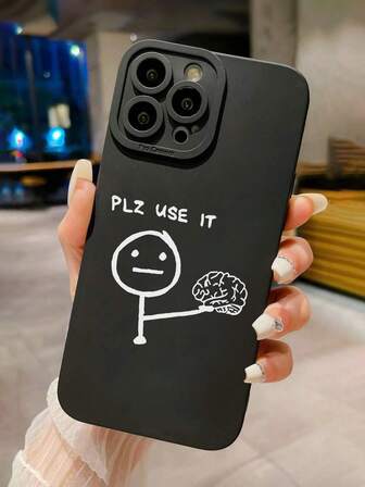 Leende ansikte Grafisk Abstrakt Linjekonst Kreativ Unikt Minimalistiskt Roligt Skal Kompatibelt med 17/17 Pro/17 Pro Max/16/15 XR/7/8/16 Pro Max/13/13 Pro Max/14 Pro Max 13 14 11 12 Pro Max P11 P12 XS XR/78P 78G ES2 Kompatibelt med Samsung Galaxy, Redmi