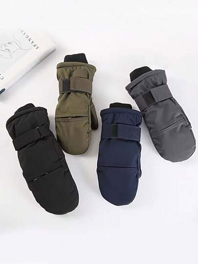 Winter Gloves - With Thermal Lined, Suitable For Skiing And Outdoor Activities, Machine Washable