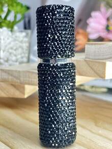 Sticlă de parfum reîncărcabilă de 10 ml pentru călătorie, sticlă cu pulverizator etanșă, sticlă de apă pentru machiaj (decorație din cristal + pulverizator rotativ) - Multicolor - Vizualizare 7