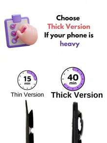 2pcs/1pc Silicone Phone Holder, Non-Slip Silicone Phone Stand, Adhesive Phone Case Holder, Hands-Free For Selfie And Video, Fits All Smartphone Models - Multicolor - View 3