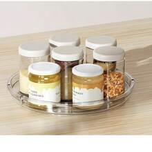 Kệ đựng đồ trang điểm xoay 360°, tùy chọn một/hai/ba tầng, dung tích lớn để đựng mỹ phẩm, sản phẩm chăm sóc da, nước hoa, thích hợp cho bàn trang điểm, phòng tắm, kệ xoay (Màu vàng) - Nhiều màu - Xem 12