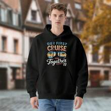Our First Cruise 2025 Together Young Matching Couples Cruise Hoodie, Suitable For Mens & Womens Outdoor Hoodie, 100%Cotton, S-XXXL,Soft And Breathable Fabric, Loose Style, Perfect For Concerts And Hiking Trips - 款式30 - 查看 3