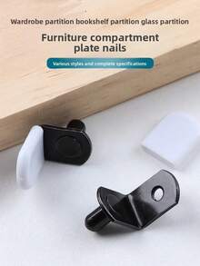 20pcs Metal Shelf Brackets Set - Metal Shelf Brackets, Perforated Shelf Pins, Home Improvement Hardware, Shelf Clips And Wood Shelf Pins