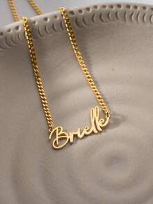 1 Personalized Name Customization, 1-3 Name Customization, Different Chain Styles To Choose From, 18k Gold Stainless Steel Jewelry Necklace, Different Fonts To Choose From, Suitable For Daily Wear, Customized Styles, Valentine's Day, Family, Mother's Day, Christmas Styles, Including Exquisite Gift Boxes. - Gold - View 8