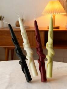 1 Stück realistisch gestaltete Schlangen-Design Handgemachte lange Stumpenkerze als Heimdekoration, Geschenk für sie zum Geburtstag, dekorative Kerze als Tischmittelpunkt, handgemachte Sojakerze - viele - Übersicht 6