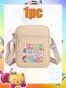 Gabby's Dollhouse Gabby Dollhouse Theme Cartoon Canvas Crossbody Bag For Women 2025 New Style Summer Outing Lightweight Small Bag, Fashionable Vertical Versatile Multi-Layer Mobile Phone Case - Multicolor - View 14
