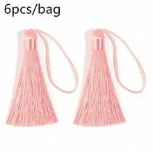 6入組長款涤纶流苏修剪，多彩色，簡單時尚復古風格，適宜製作髮飾和服飾裝飾 - 流蘇 - 查看 14