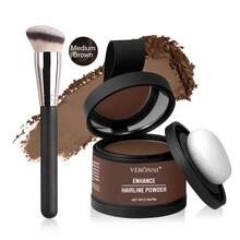 VERONNI 发际线阴影粉套装（含刷子），防晕染发际线及发根遮瑕膏，即刻遮盖发际线及发根，防水发际线粉填充剂，打造自然妆效 - 彩色 - 查看 16