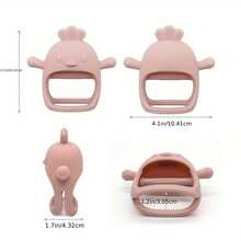 Manopla de dentición para bebés, de material de silicona suave con estilo de agarre manual, juguete para masticar - Multicolor - Ver 7