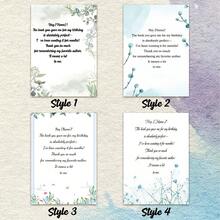 Tarjetas de felicitación personalizadas, notas de agradecimiento personalizadas, tarjetas de mensajes, tarjetas de boda y fiesta de cumpleaños, etiquetas de nombre de evento, tarjetas de regalo personalizadas - Carta de agradecimiento - Ver 2