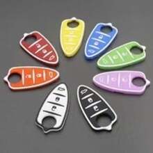 OkeyTech Silicone Rubber Car Key Shell Pad Replacement - Compatible With Alfa Romeo Giulietta 159 GTO Mito Brera - 3 Button Remote Key Fob Repair Kit - 3 Keys - View 3