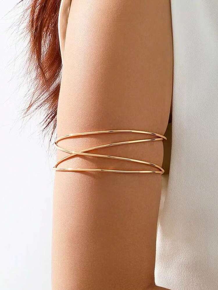 1pc Metallic Wire Design Fashionable Arm Band