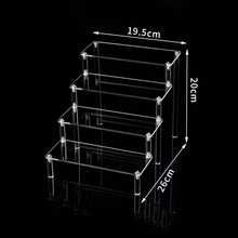 1-4 Tier Acrylic Desktop Display Rack, Transparent Tiered Cupcake, Perfume, Action Figure, Blind Box Storage Organizer - White - View 14