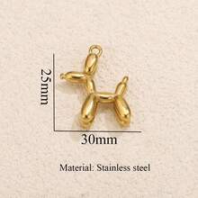 1 pieza Colgante de acero inoxidable con diseño de cebra y cachorro, versátil y de moda - 31 colgantes - Ver 12