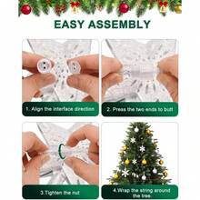 Kesfitt Christmas Tree Topper With 10M Colorful Light Cord, Tree Top Star Dration With 6 Projection Modes, Silver Tree Topper Lighted 3D Glitter Dynamic Projection For Xmas Party Holiday - 多色265 - 查看 3