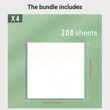 1pc/2pcs/4pcs/8pcs Reusable Waterproof Transparent Memo Stickers, Minimalist Japanese Style Study Notes, Suitable For Note-Taking, Reminders, Journaling, Stationery