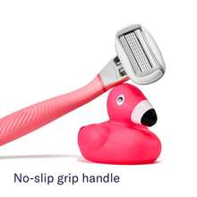 Flamingo Shaving Razor Set For Women - Original Razor Handle, 4 Blade Refills, And Shower Holder - Pink - ColorC - 查看 4