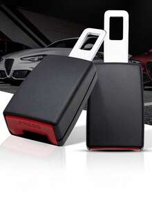 1pc Car Seat Belt Extender - Black - View 1