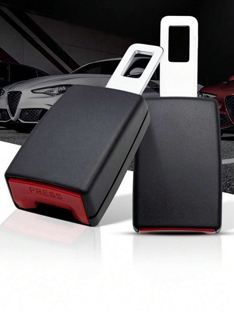 1pc Car Seat Belt Extender - Black - View 1