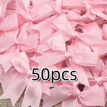 20/50个彩色丝带蝴蝶结，可爱蝴蝶结，适用于DIY工艺装饰、头饰、时尚服装配饰、婚礼和生日派对装饰、礼品装饰、包装装饰和花束装饰。 - 彩色 - 查看 18